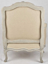 Linen Upholstered Louis XV Armchairs