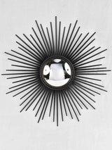 1950s Chaty Vallauris sunburst mirror with black frame 28¼"