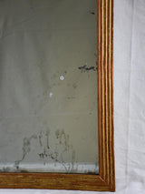 Large 19th-century gilt wood mirror with reeded frame 30¾" x43¼"