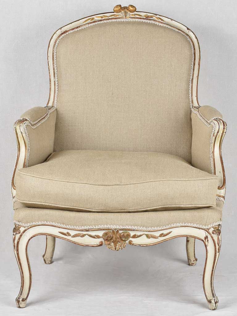 Very large 18th century Louis XV bergère armchair