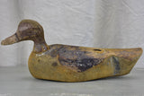 Antique French wooden duck hunting decoy