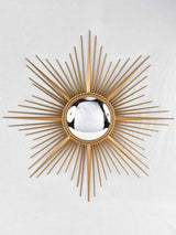 Large gold 1950s sunburst mirror - 35¾"