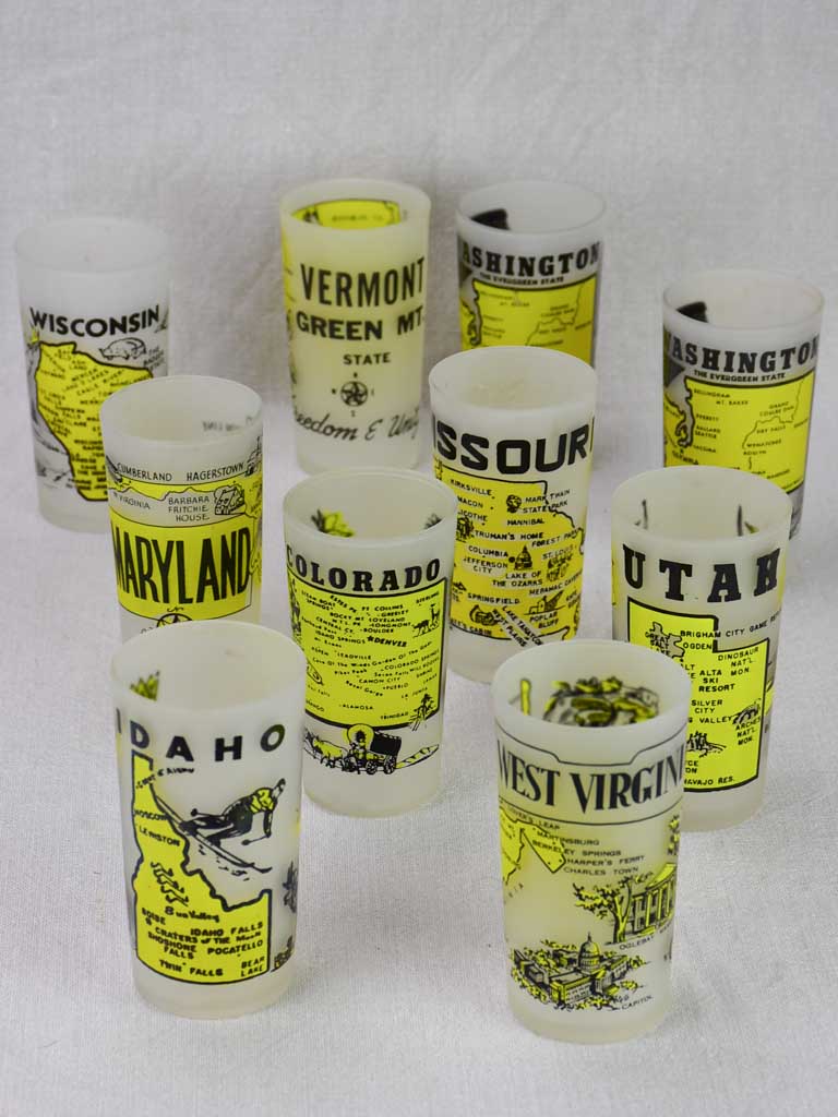 Vintage Souvenir United States Drinking Glasses