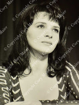 Vintage, Black-and-White Photograph of Juliette Binoche