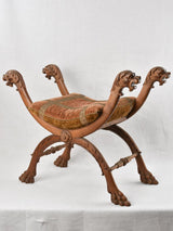 Classic 1880s Lion-Pawed Elaborate Stool