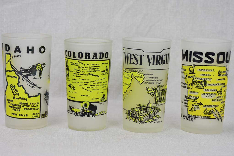 Nostalgic Yellow Black US State Glasses