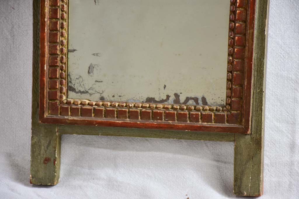 Small Louis XVI verdigris mirror 13¾" x 20¾"