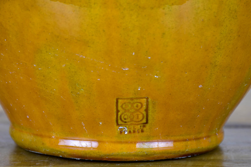 Vintage pitcher from Biot with orange glaze