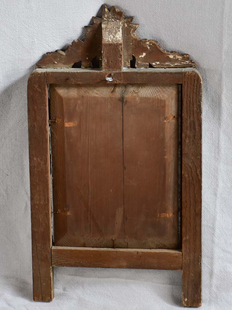 Small Louis XVI verdigris mirror 13¾" x 20¾"