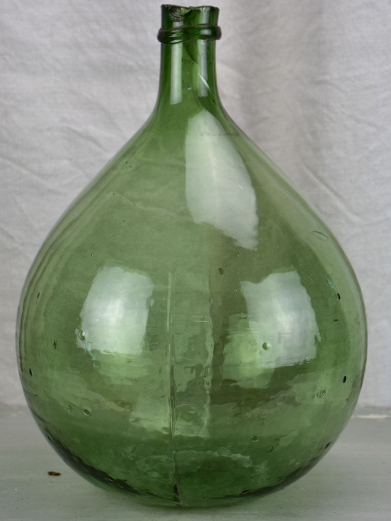 French demijohn bottle - blue / green