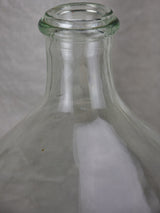 Large antique French demijohn bottle - clear