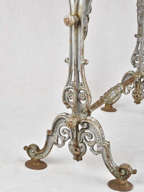 Rectangular marble and cast iron bistro table 35½