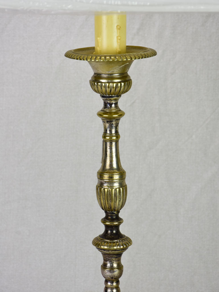 Antique 19th Century French Candlestick Lamp