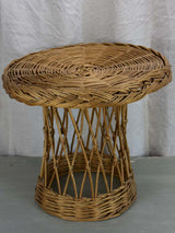 Mid-century children's wicker armchair and table