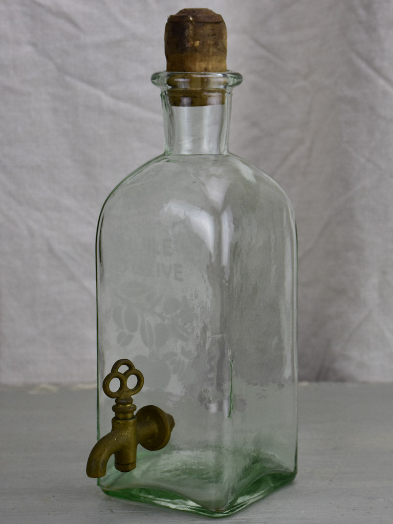 Vintage olive oil dispensing bottle