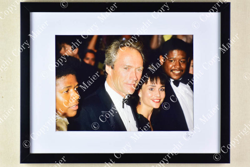 Iconic Clint Eastwood Framed Black and White Image