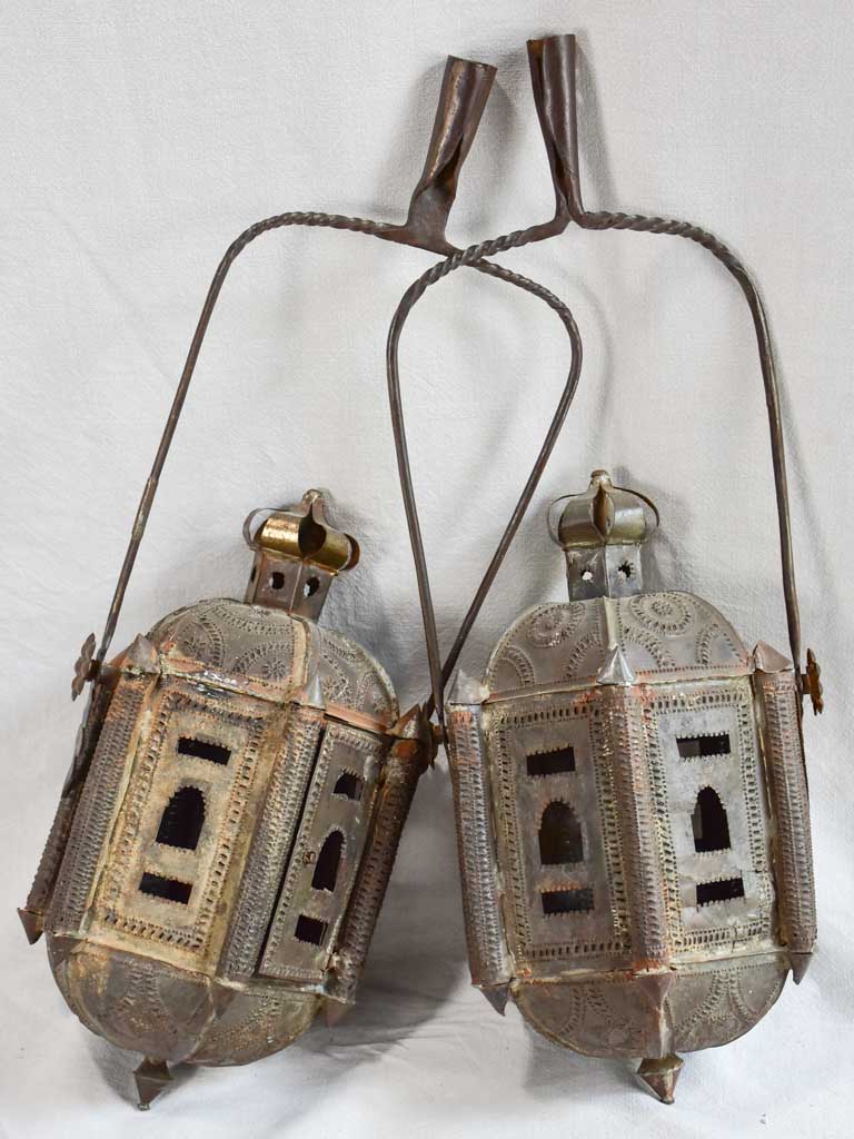 Pair of 18th-century Venetian processional church lanterns