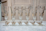 Set of 12 Baccarat crystal flutes – Piccadilly design