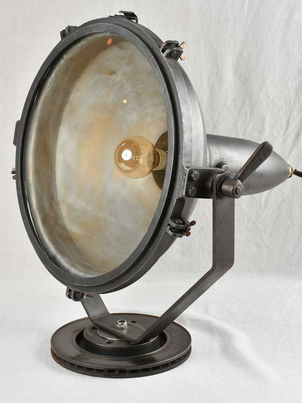 Vintage aluminium 1950s table lamp
