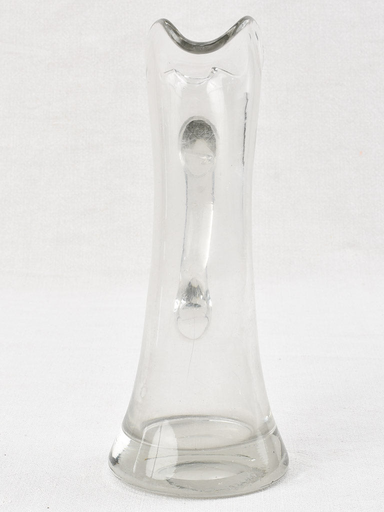 Traditional weighty blown glass cider pitcher