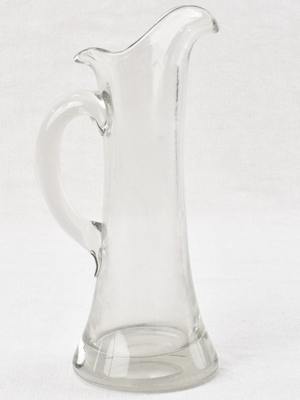 Antique French-blown glass cider pitcher