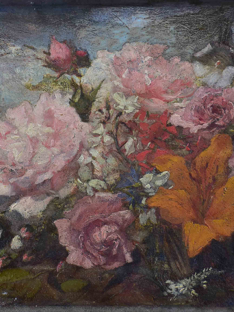 Late 19th Century French floral painting 21 ¼'' x 15 ¾''