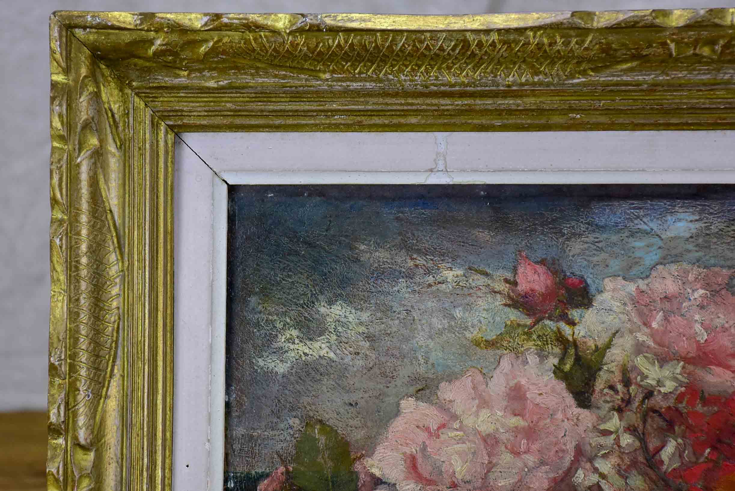 Late 19th Century French floral painting 21 ¼'' x 15 ¾''