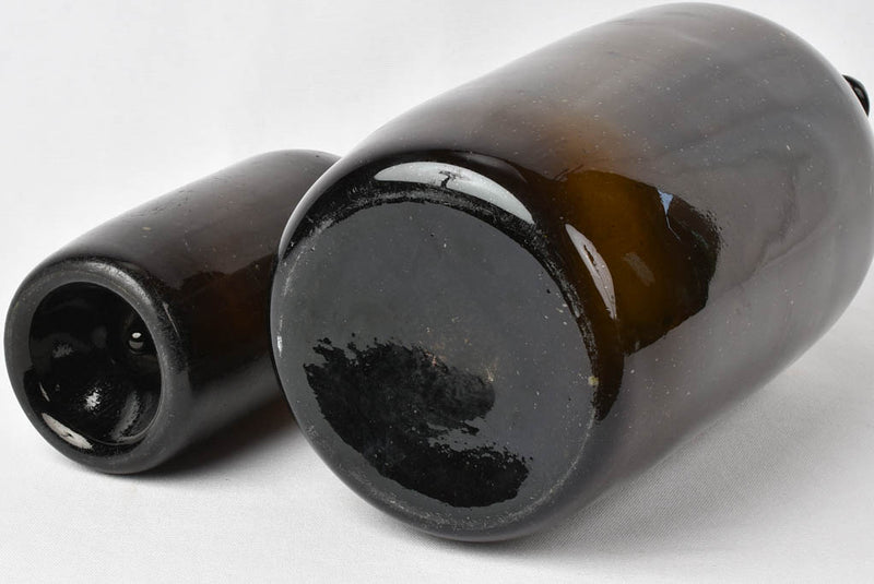 Elegant unique black glass bottle collection