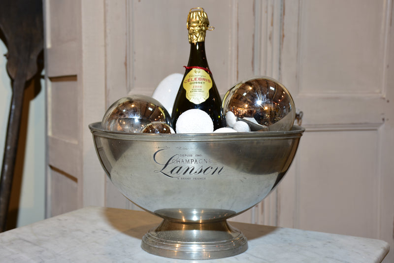 Large vintage Lanson champagne bucket / wine cooler