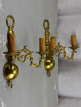 Pair of aged brass appliques