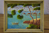Early 20th Century French painting of the Mediterranean coast 19” x 15”