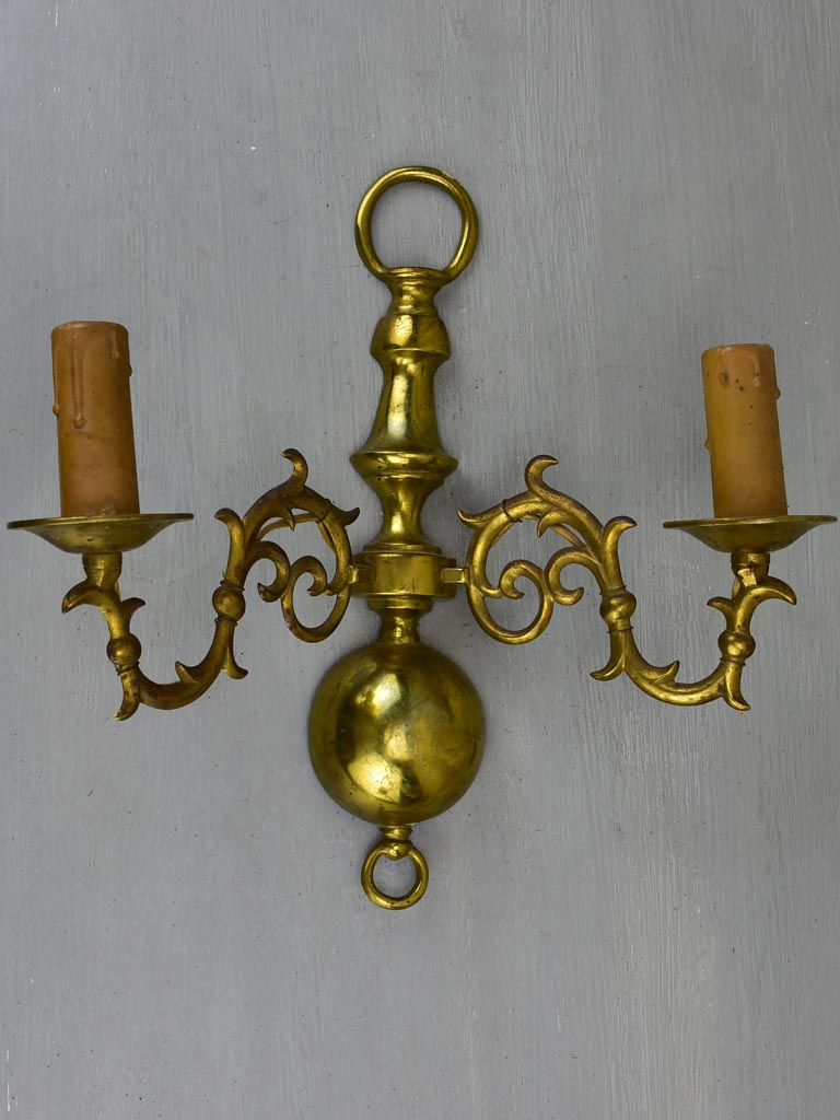 Double lights mid-century wall sconces