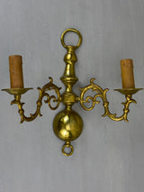 Double lights mid-century wall sconces