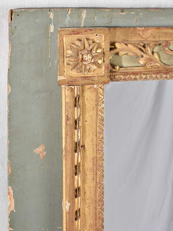 18th century Louis XVI trumeau boiserie mirror 30¾" x 48¾"