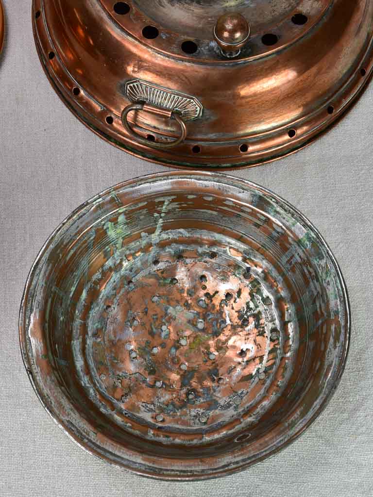 Vintage French copper kitchenware pieces