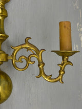 Antique dutch brass light appliques