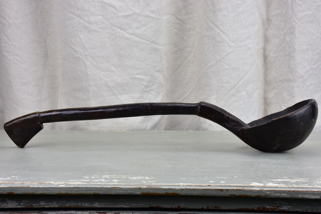 Very large late 19th Century primitive wooden ladle
