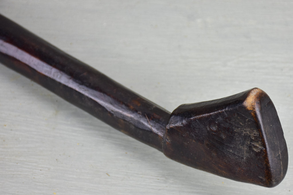 Very large late 19th Century primitive wooden ladle