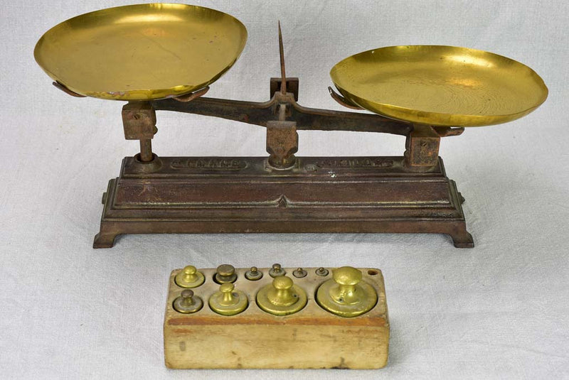 Authentic age-worn cast iron scale