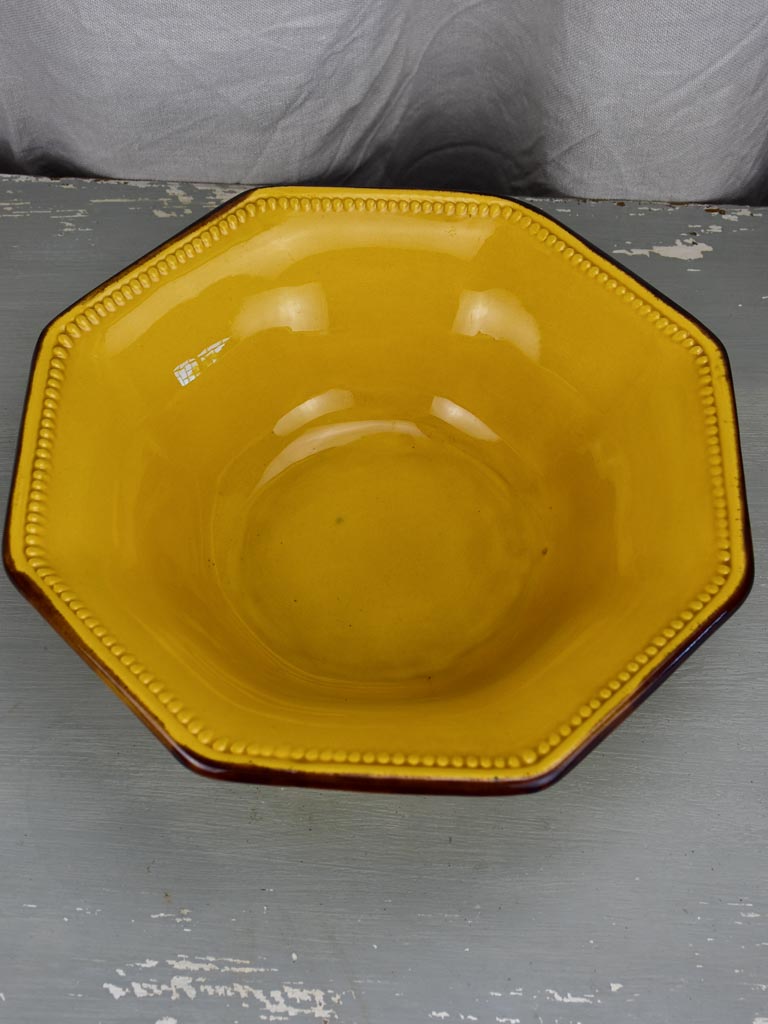 Collection of 12 vintage Dieulefit plates and 1 large salad bowl