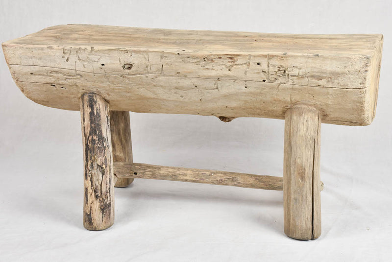 Primitive driftwood bench seat 41"