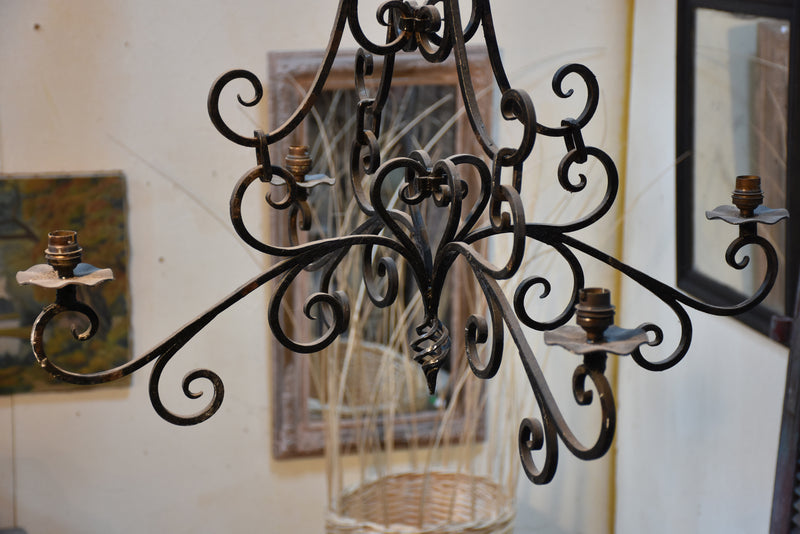 Vintage wrought iron French lustre