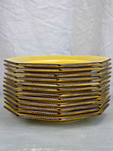 Collection of 12 vintage Dieulefit plates and 1 large salad bowl