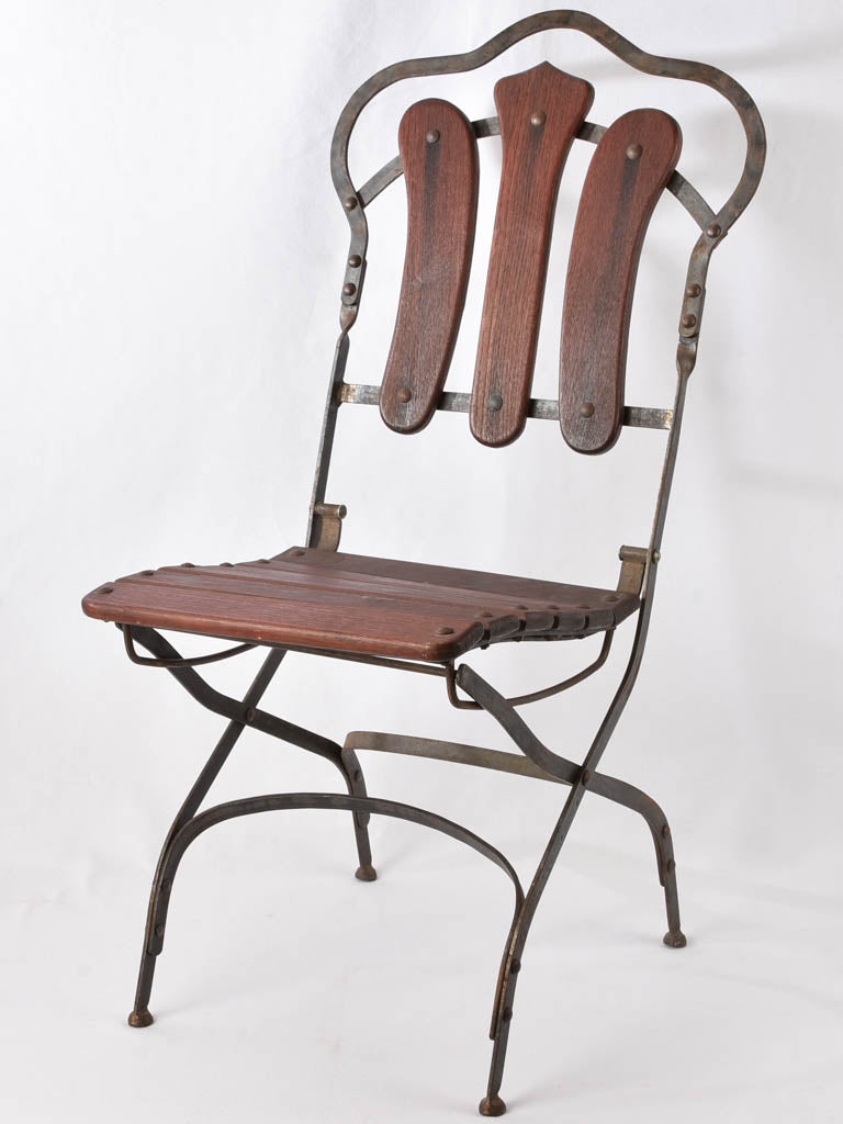 Set of 8 folding French garden chairs