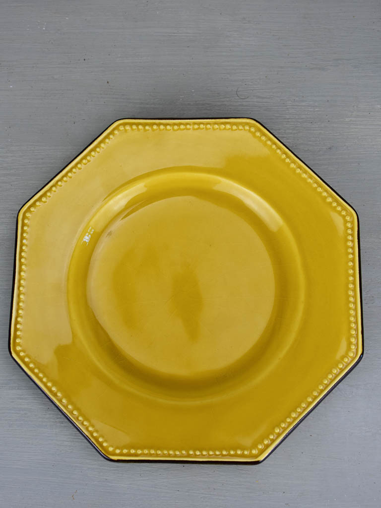 Collection of 12 vintage Dieulefit plates and 1 large salad bowl