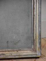 Small late 19th Century rectangular mirror with silver frame 14¼" x 22½"