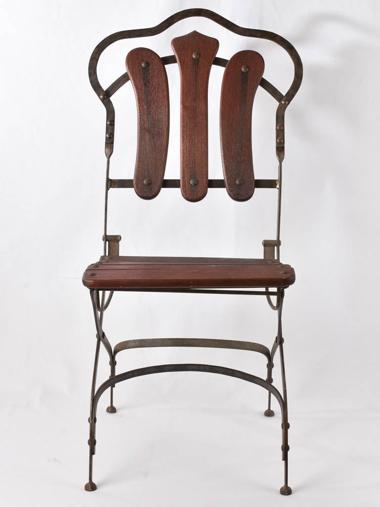 Set of 8 folding French garden chairs