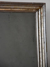Small late 19th Century rectangular mirror with silver frame 14¼" x 22½"