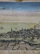 Antique French etching of Nice 20 ½'' x 15 ½''