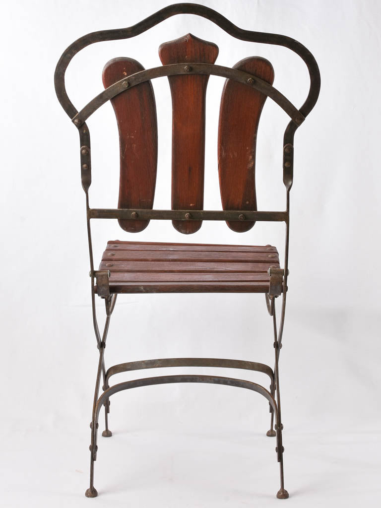 Set of 8 folding French garden chairs